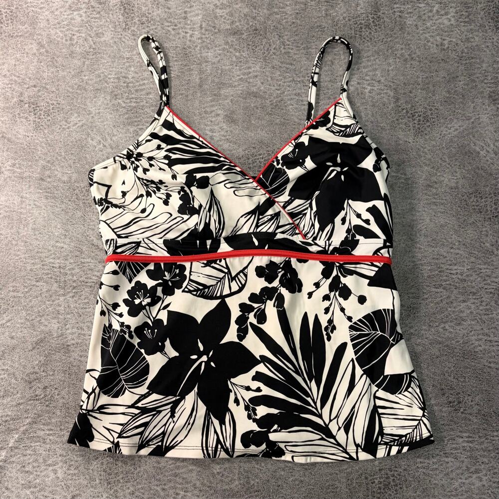 Y2k Floral Tropical B&W Tankini